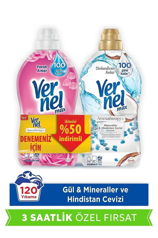 1. Yumuşatıcı kullanıyorsanız bu işin piri Vernel'in %50 indirimini kaçırmayın.