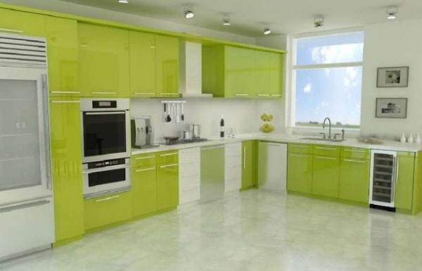 14. Zevkler ve renklerin tartışılmadığı dünyamızda yine de siz böyle bir mutfak dolabı yaptırmayın :)