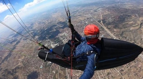 Çorum'dan Konya'ya 8 Saatte 296 Kilometre Yamaç Paraşütü Yapan Adam