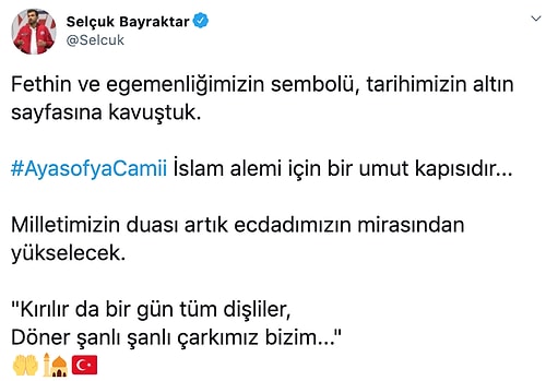 Ayasofya'nın Cami Statüsüne Geçmesi Sosyal Medyanın Gündeminde: Kim, Ne Dedi?