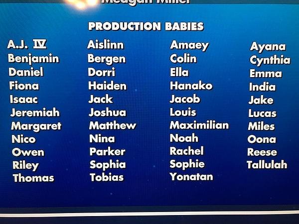 6. Pixar filmlerin yapım sürecinde ekipte doğan her bebeğin adını film sonunda katkı sağlayanlar listesine ekler.