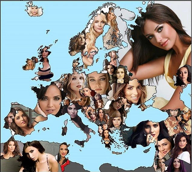 Farklı ülkelerdeki en güzel kadınların yer aldığı son haritamız ise adeta bir görsel şölen niteliğinde!