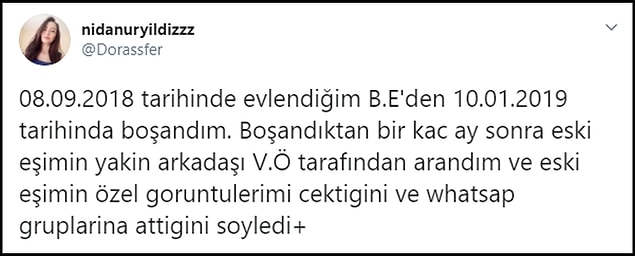 Nida Nur Yıldız, eski eşi ile ilgili iddiaları ilk önce Twitter hesabından duyurdu 👇