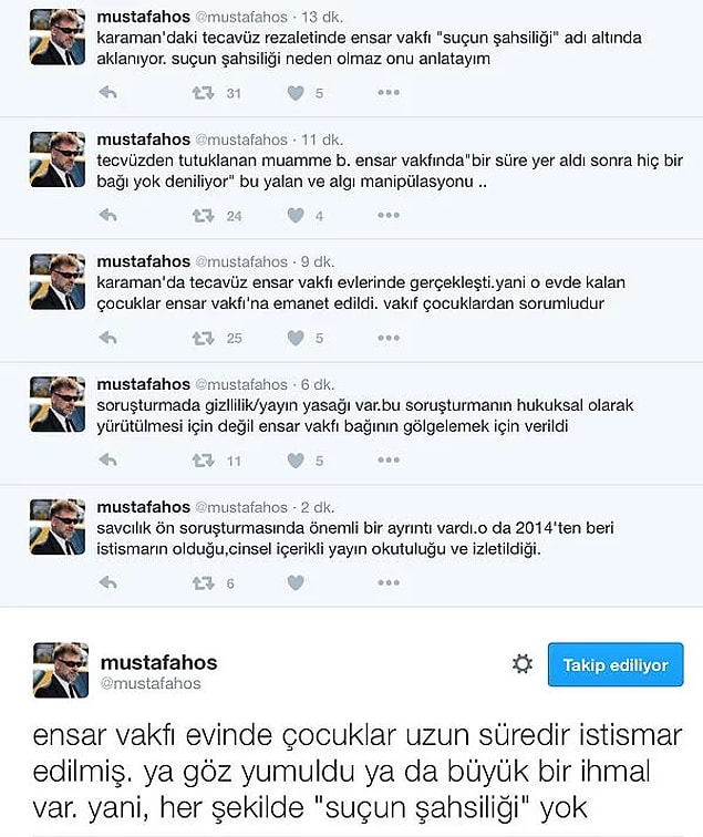 Yetkililerin söylemleri ve bu vakfın derinlemesine incelenip olayın aslının ortaya çıkarılmaması çok da tecavüz olayının önemsenmediğini gösteriyor.