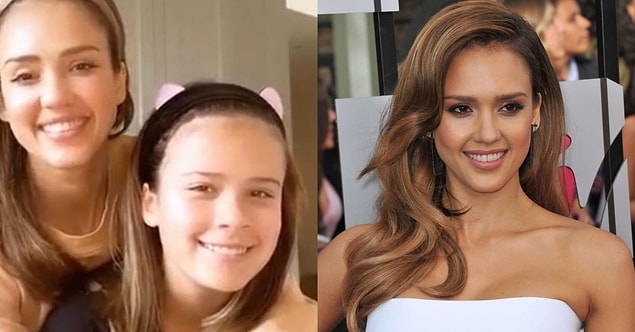 8. Jessica Alba'nın kızı Honor annesinin resmen küçük versiyonu değil mi?