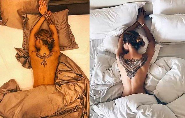 6. Eliz Sakuçoğlu, Instagram'da beğeni rekoru kıran bir dövme pozunu birebir taklit etmiş; bu durum ortaya çıkınca da iddialara gülüp geçtiğini söylemişti.