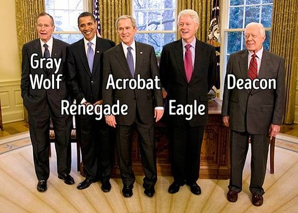 8. Президенты имеют кодовые имена.