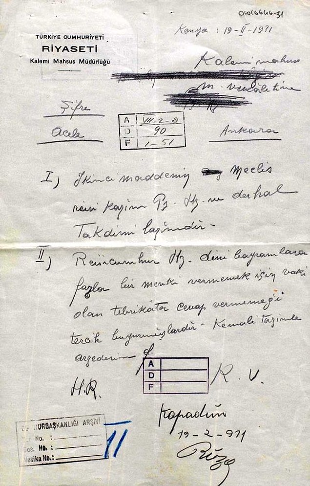 İddiaya kaynak olarak 1931 tarihli bu belge gösterilebilir. Gazi Paşa, cumhurbaşkanlığı bünyesinde dini bayramlara yer vermemeyi tercih etmektedir.