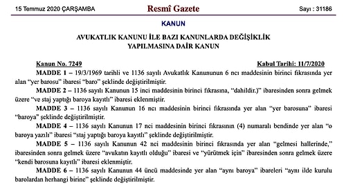 Bugün Resmi Gazete'de Yayımlanmıştı: Çoklu Baro Kanununun İptali İçin CHP Anayasa Mahkemesine Gidiyor