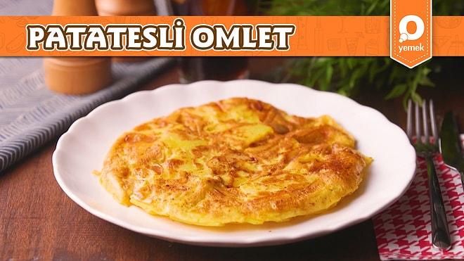 Kahvaltının En Doyurucu Tabağı! Patatesli Omlet Nasıl Yapılır?