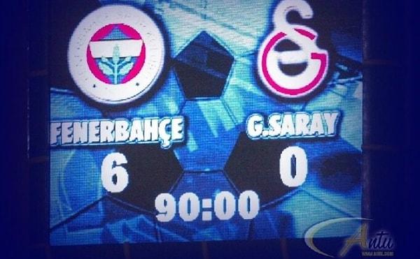 5. Fenerbahçe Galatasaray'ı 6-0 yendi.