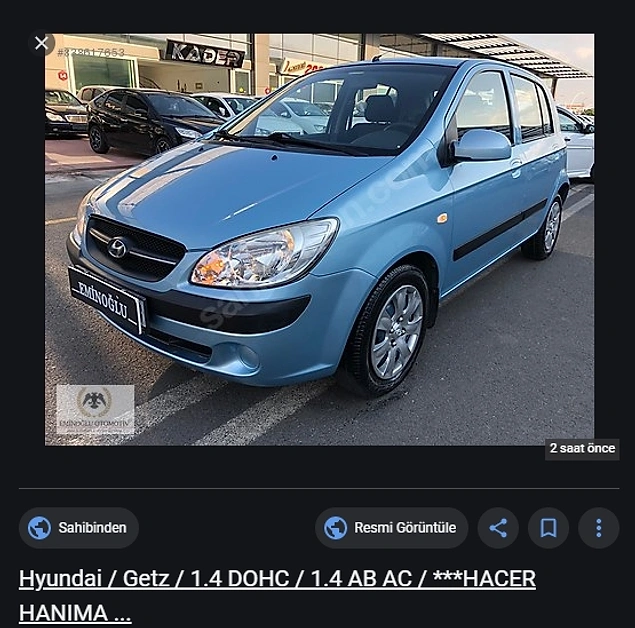 88.750 TL'ye Hyundai Getz'i alan Hacer hanıma hayırlı olsun diyemiyorum ben. :)