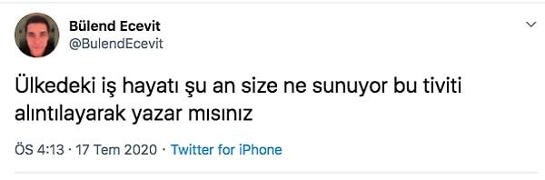 Twitter'da bulunan Bülend Ecevit isimli kullanıcı, tam da bu yaraya parmak basan bir soru sordu.