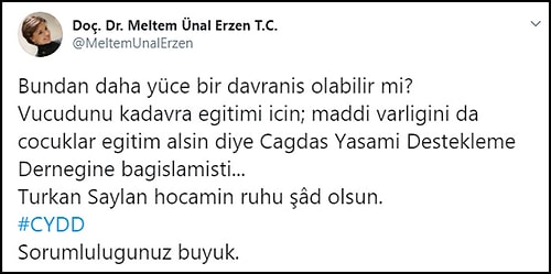 Seyfi Dursunoğlu, Tüm Mal Varlığını Çağdaş Yaşamı Destekleme Derneği'ne Bağışlamış