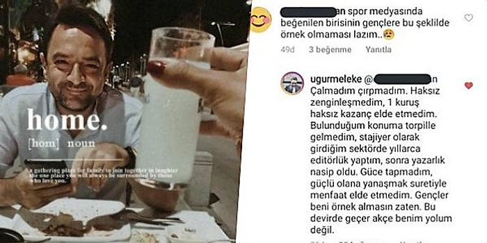 Uğur Meleke, Rakı Masasında Paylaşım Yapmasının Ardından Gelen Yanıta Sessiz Kalmadı