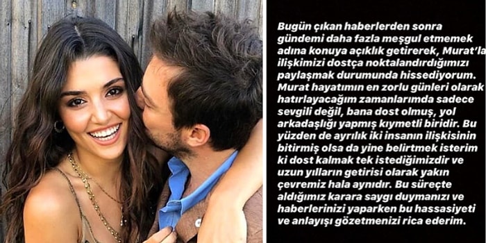 Hande Erçel, Sevgilisi Murat Dalkılıç ile Ayrılık Yaşadığı İddialarına Instagram'daki Açıklamasıyla Son Noktayı Koydu!