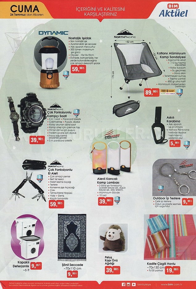 Kampçıların dikkatini çekecek bir katalog.
