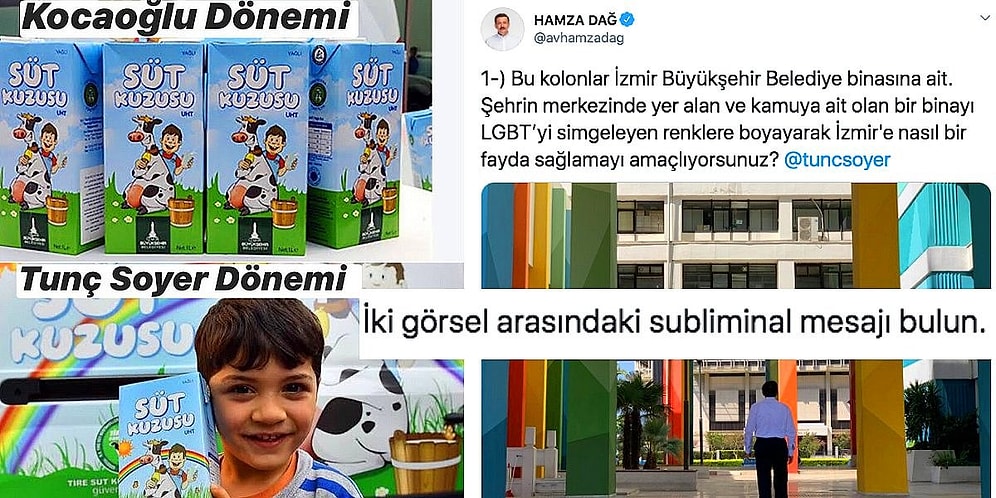 Milletvekili Hamza Dağ, Süt Paketinde ve Belediye Binasında Gökkuşağı Renklerini Kullanan İzmir Belediyesi'ne Savaş Açtı