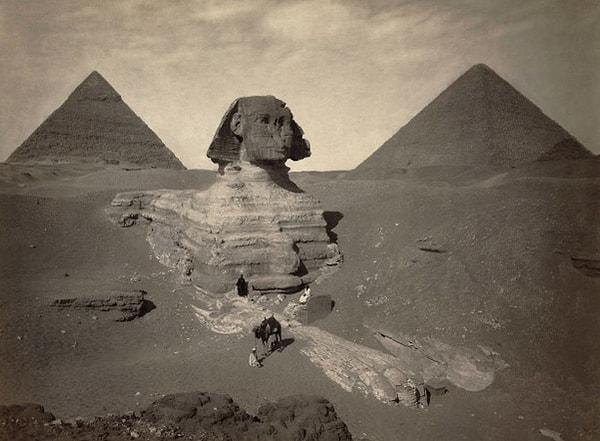 12. Mısır'da sadece kısmi olarak kazılan Sfenks, 1878