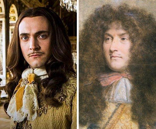 7. XIV. Louis olarak George Blagden - 'Versailles' dizisi.