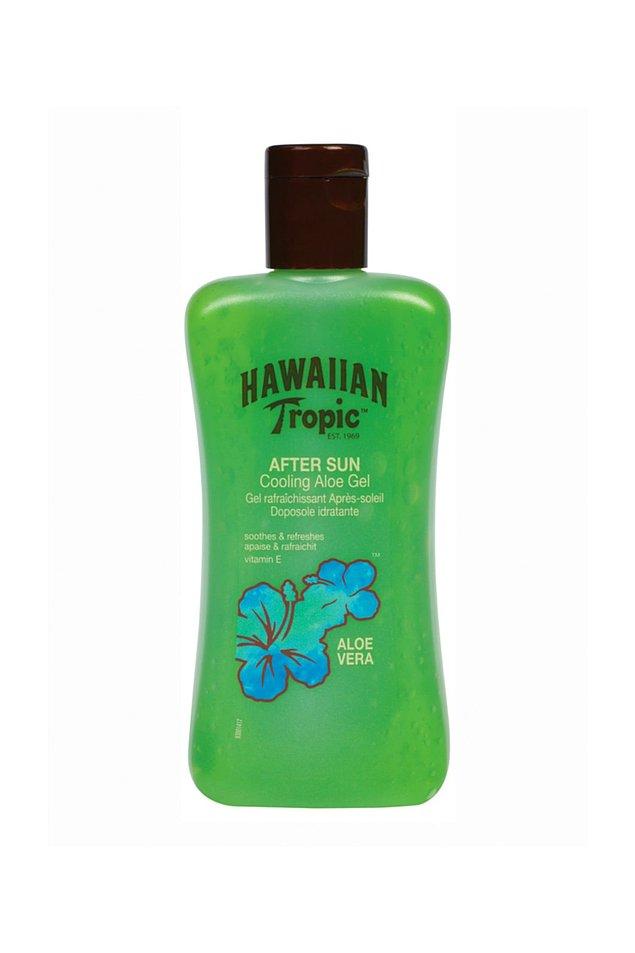 13. Hawaiian Tropic'in aloe vera, E vitamini ve tropik bitkiler içeren güneş sonrası ferahlatıcı jeli şu anda indirimde, kaçırma!
