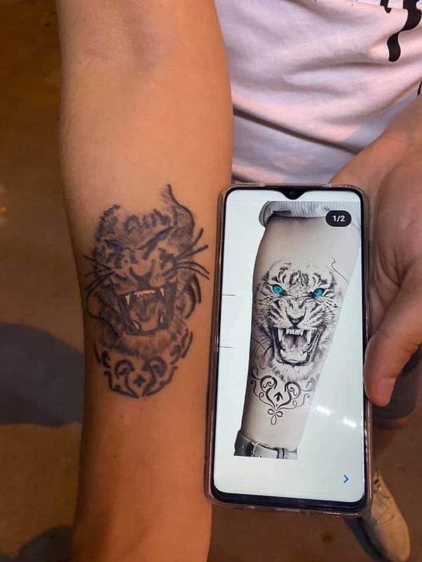 12. Можно ли сказать, что он получил татуировку своей мечты?