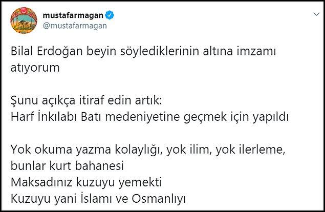 Bu açıklamalar sosyal medyada gündem olurken Bilal Erdoğan'a destek verenler şu paylaşımları yaptı 👇
