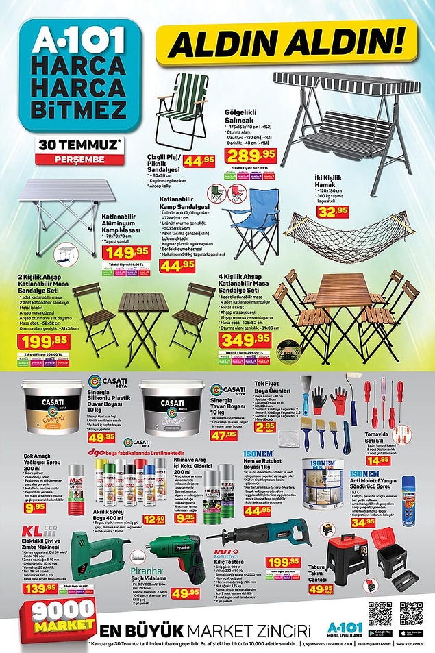 Yine bahçe ürünleri ve tadilat gereçlerinin olduğu bir katalog.