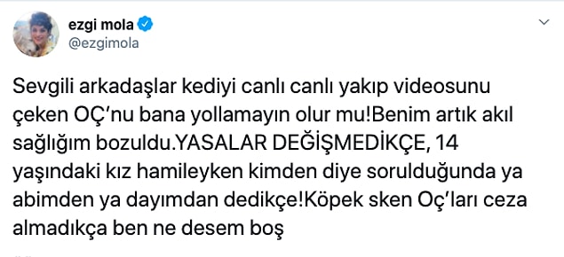 İşte Ezgi Mola da dün böyle isyan etti bütün olan bitene...