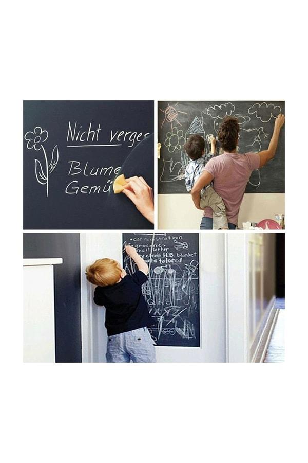 5. Evinizin bir duvarını çocuğunuz için veya sadece dekorasyon için kara tahtaya çevirmeye ne dersiniz? Nostaljik değil mi?