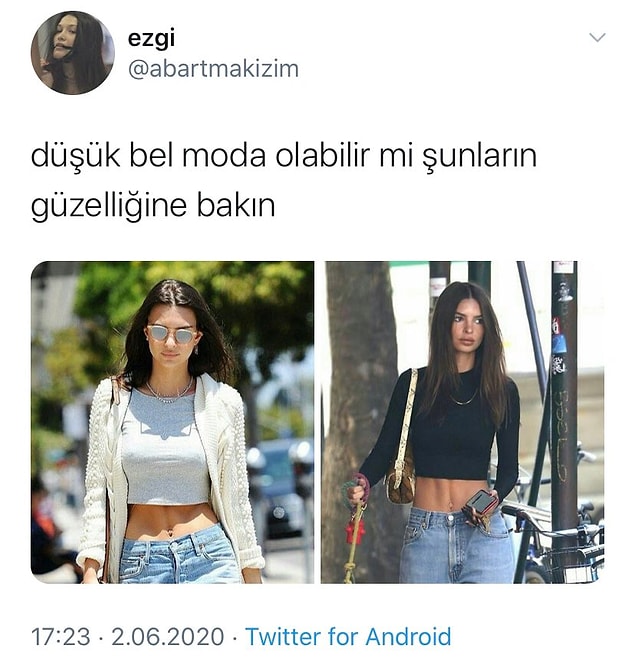 Günümüzde 2000'ler modasının da etkisiyle düşük bel pantolonların geri döndüğü müjdeleniyor.