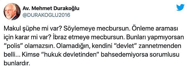 İstanbul Barosu Başkanı Durakoğlu: Kimse “hukuk devletinden” bahsedemiyorsa sorumlusu bunlardır