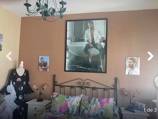 7. Can Yaman hayranı bir İspanyol kadın, evinin her yerini ünlü oyuncunun fotoğraflarıyla kaplamış!