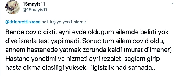 Covid-19 Hasta Yakınlarının Hastaneler ve Tedavilerle İlgili Paylaştıkları İbretlik Bilgileri Okuyunca İrkileceksiniz!