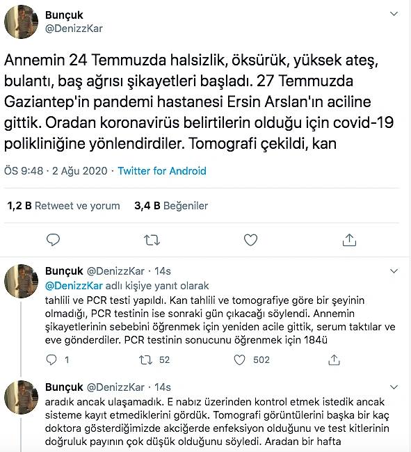 Covid-19 Hasta Yakınlarının Hastaneler ve Tedavilerle İlgili Paylaştıkları İbretlik Bilgileri Okuyunca İrkileceksiniz!