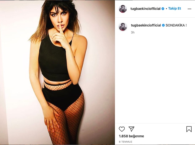 Her fırsatta aynı kıyafetiyle yeni şarkısının tanıtımını yapan Tuğba Ekinci,
