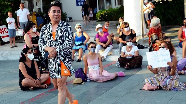 İşte kadınlar hakkındaki bu söylemleriyle tepki çeken Övüç, Bodrum'da İstanbul Sözleşmesi için oturma eylemi düzenleyen kadınların arasına girmeye çalıştı; ancak geçmişteki söylemleri nedeniyle eylemden kovuldu!