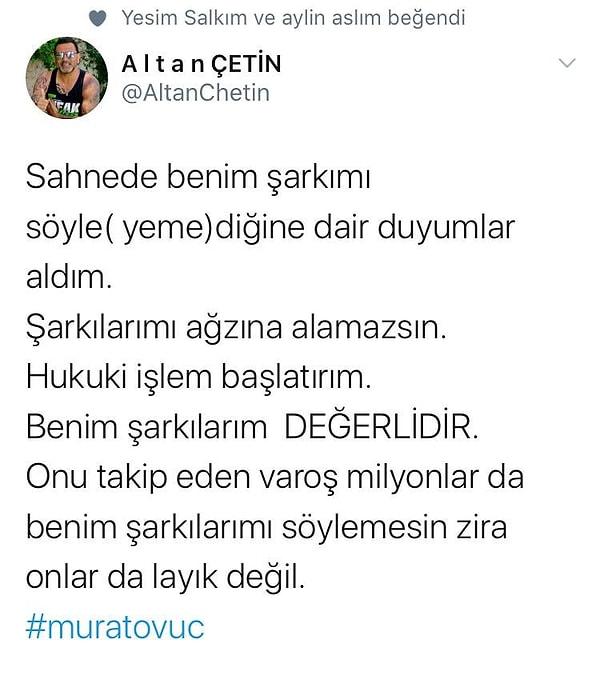 7. Aslı Zen ve Altan Çetin gibi isimlerden Murat Övüç'e şarkı ambargosu geldi!