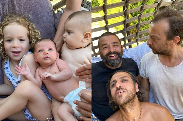 5. Ali Atay, Bülent Şakrak ve Erkan Kolçak Köstendil'in oğullarıyla aynı pozu vererek paylaştıkları fotoğraf sosyal medyada büyük ilgi gördü!