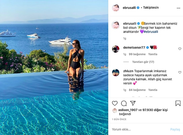 "Sosyal medyada fotoğraflarım eleştirilmiş. Milletin ne dediğini takmıyorum. Onlara kalsa ölmemi istiyorlar. Öleyim de, ne geçecek ellerine?" açıklaması yaptı en sonunda!