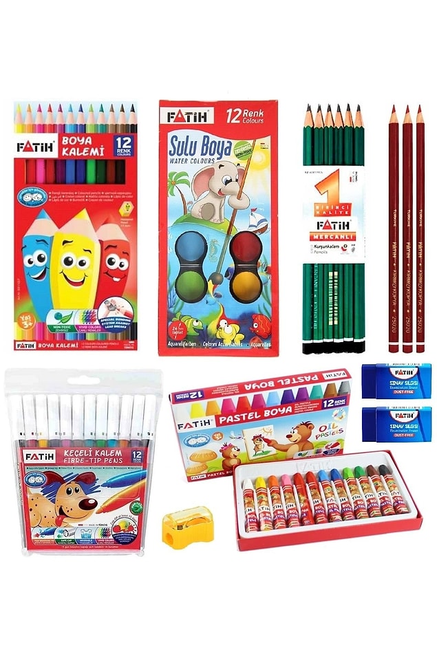 8. Kırtasiye setleri de boy boy. Bazı setler çok uygun fiyatlı, bazılarında daha çok malzeme var ve daha pahalı. İndirimdeki setlerin hepsini sizin için listeledim.