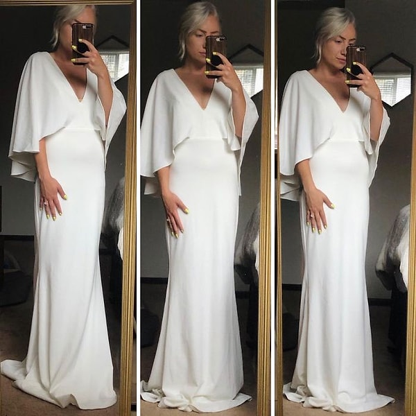 4. Думала, что я нашла свое платье несколько месяцев назад ... Но потом пришло это платье по почте. Наконец, при своем росте 1.50, я чувствую себя невестой и взрослой. Цена: 82 доллара