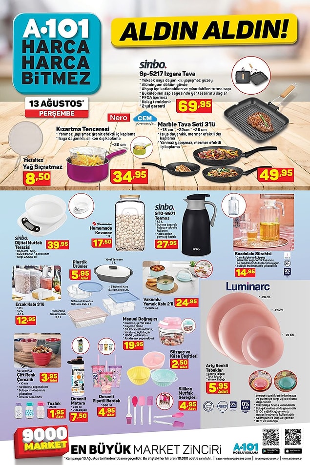 Son dönemin popüler ürünü erzak kabı seti 12,95.