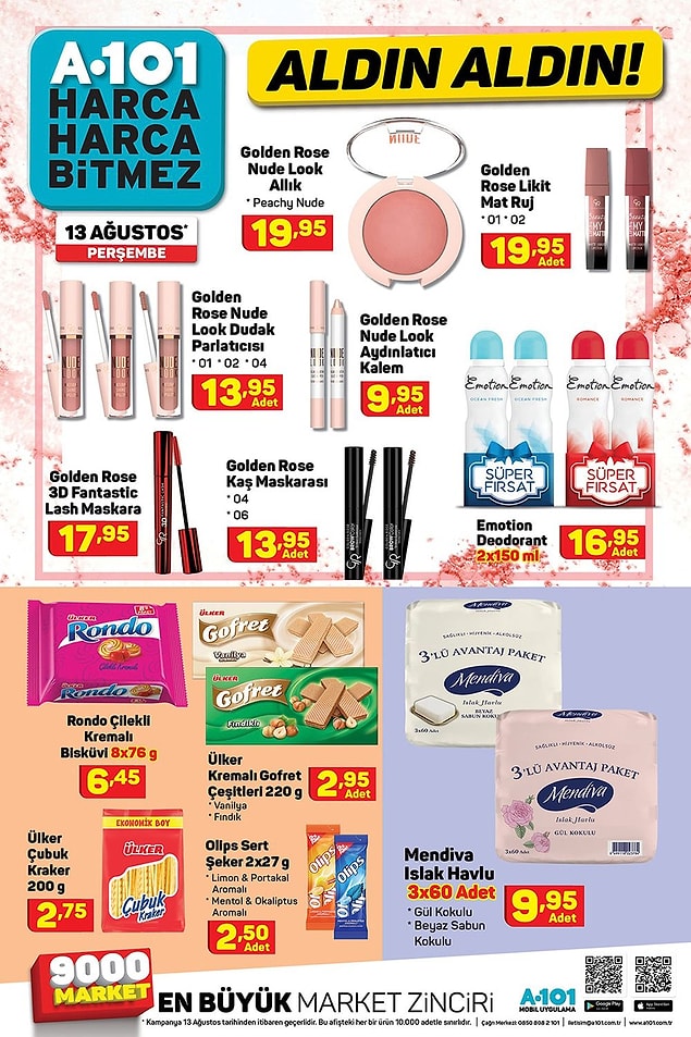 Golden Rose ürünlerinde güzel indirimler var.