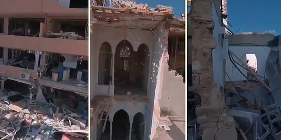 Beyrut'taki Patlamanın Ardından Yıkımın Boyutlarını Gözler Önüne Sermek Adına Kullanılan Haber Drone'unun Kaydettiği Görüntüler