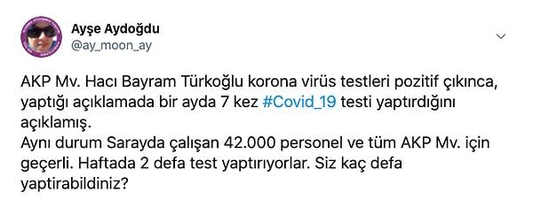 Türkoğlu'nun bir ayda 8 test yaptırması sosyal medyanın da gündemindeydi 👇