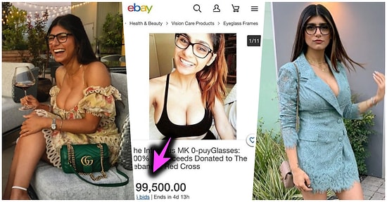 Var mı Artıran? Eski Yetişkin Filmi Oyuncusu Mia Khalifa O 'Meşhur' Gözlüklerini Beyrut İçin Açık Artırmaya Çıkarıyor!