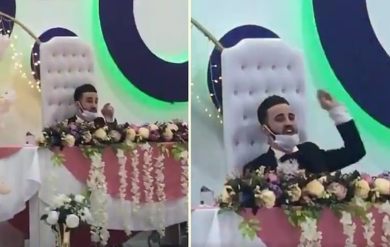 Bu Nasıl Düğün? Pistte Oynayan Kişilere Leblebi Fırlatan Damat