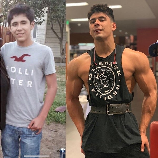 7. «Слева - первая фотография, которую я сделал, когда мне было 15, а той, что справа, - 21 год».