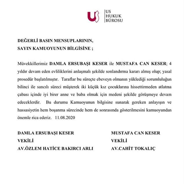 Duyurusunu da böyle yaptılar.
